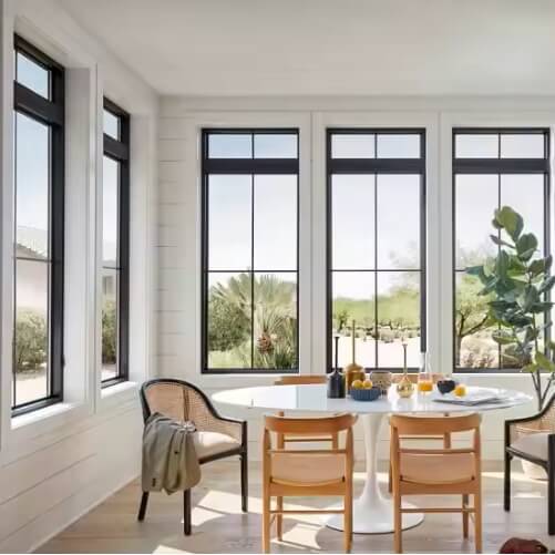 Custom Made Modern Aluminum Black Casement Window