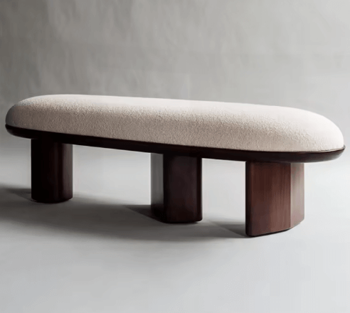 Long Wood Bench Chair