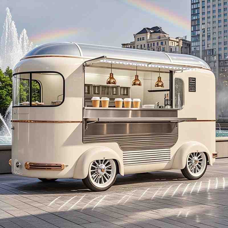 13ft Round Top Mobile Food Trailer Concession Truck with Full Kitchen