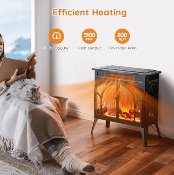 electric fireplace infrared heat