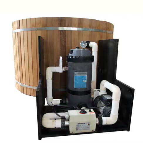 71in Red Cedar Wood-Fired Outdoor Hot Tub - 4-5 Person Spa