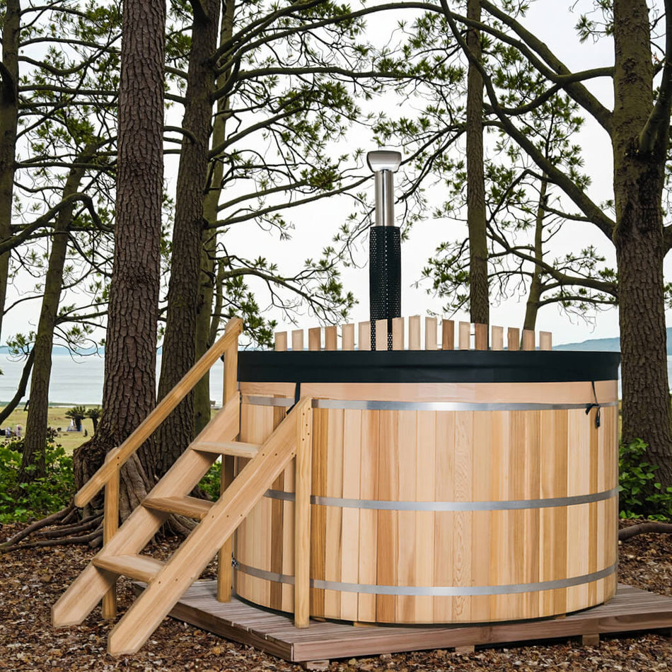 Outdoor Waterproof Cedar Wood Heater Hot Tubs