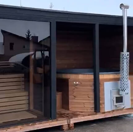 Modern 6-Person Electric Cedar Sauna - Eco-Friendly Outdoor Spa