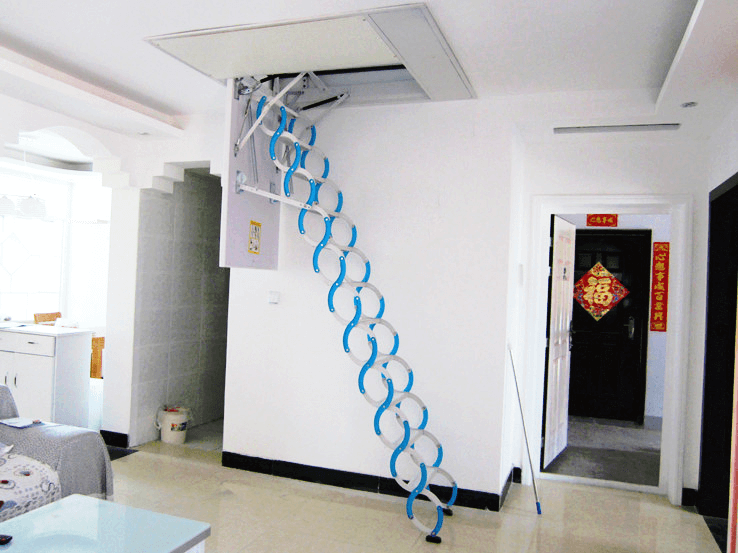 pull down telescopic attic loft fold up ceiling ladder