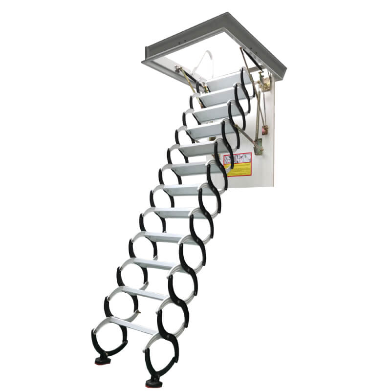 Telescoping Attic Ladder Opening Size 37inch ×37inch Max Height 9.8ft
