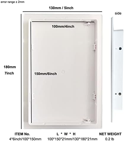 ceiling access panel sizes