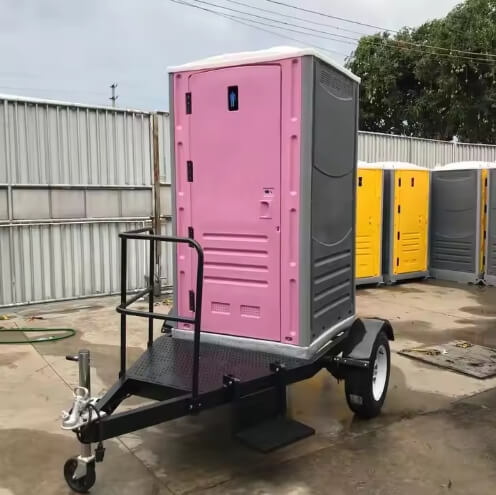 Portable Toilet with Trailer Mounted