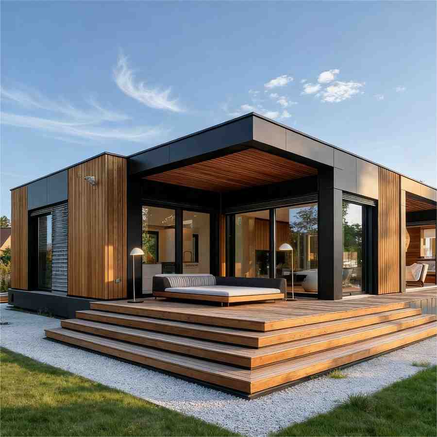 Solar-Powered Modular Light Steel Tiny Home & Prefab Villa