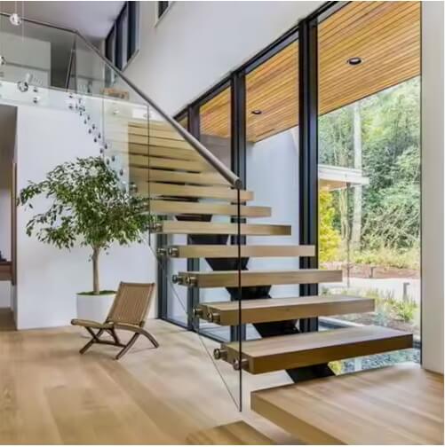 Loft Indoor Folding Wood Stairs Floating