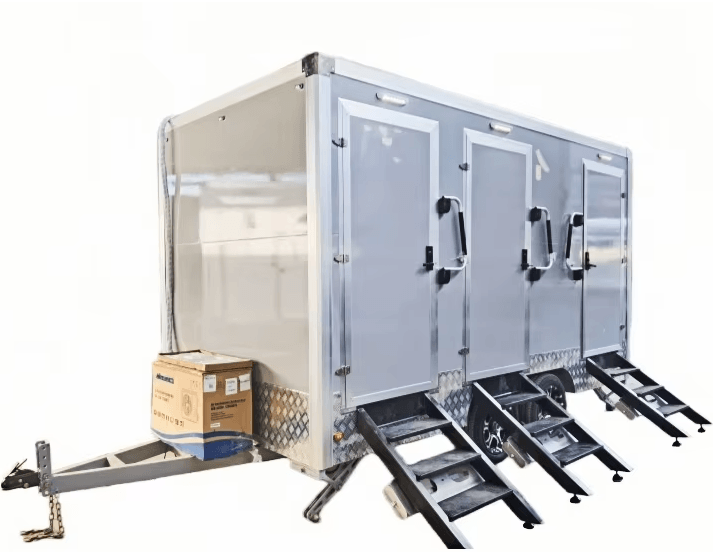 3-Stall Eco Portable Toilet Trailer | Outdoor Restroom
