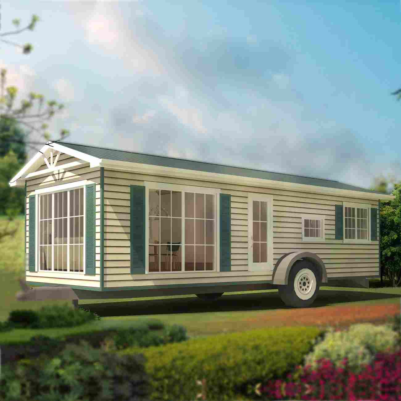 Modern Luxury SIP & Light Steel Prefab 2-Bedroom Cabin on Wheels
