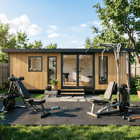 Modern Prefab Outdoor Gym Pod and Garden Office