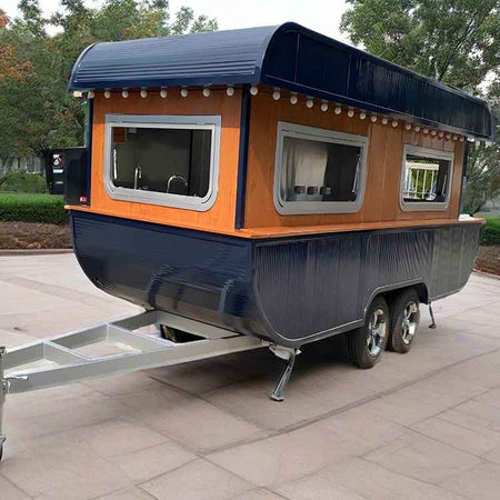 Ship-Shape Mobile Food Trailer & Multi-Functional Catering Cart