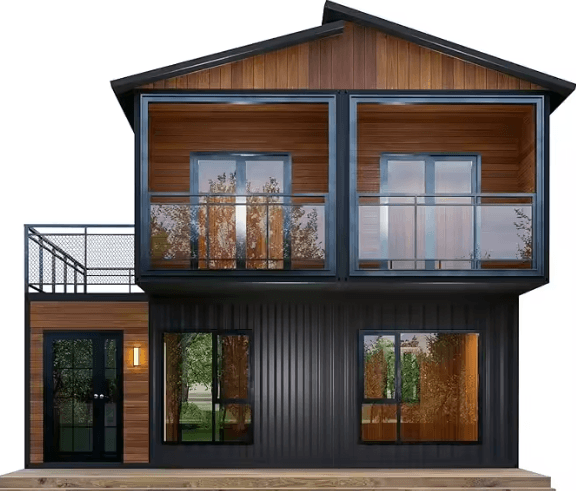 2 Story Luxury 2-3 Bedroom Modular Prefab Container Villa