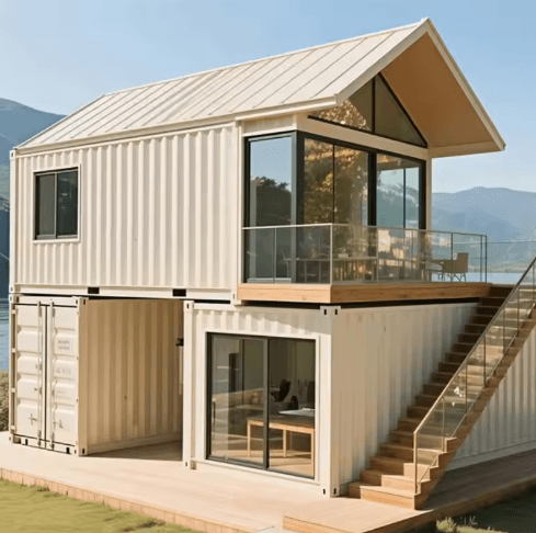 Modern Flat Pack Container House - Glass Steel Tiny Home