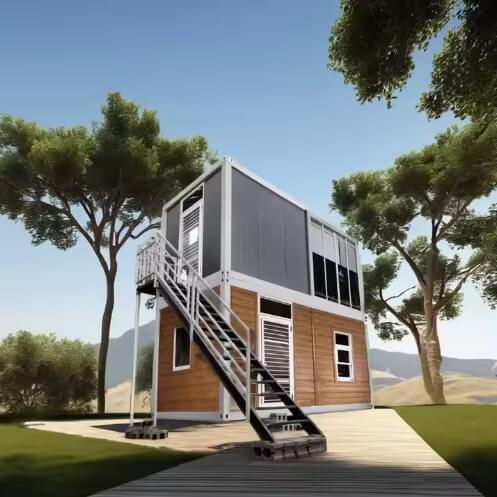 Prefabricated Terrace Container Home with Kitchen and Bathroom