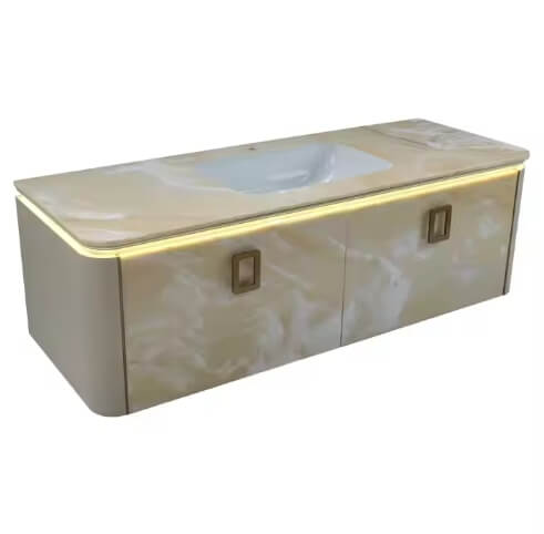 Modern Opulent Marble Bathroom Cabinet