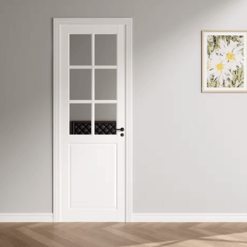 Pre-Assembled 1-Panel Solid Wood Barn Door 32x96x5inch
