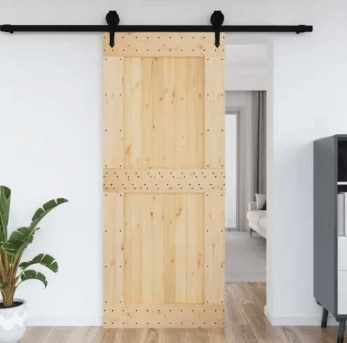37.4"x82.7" Solid Pine Wood Barn Door