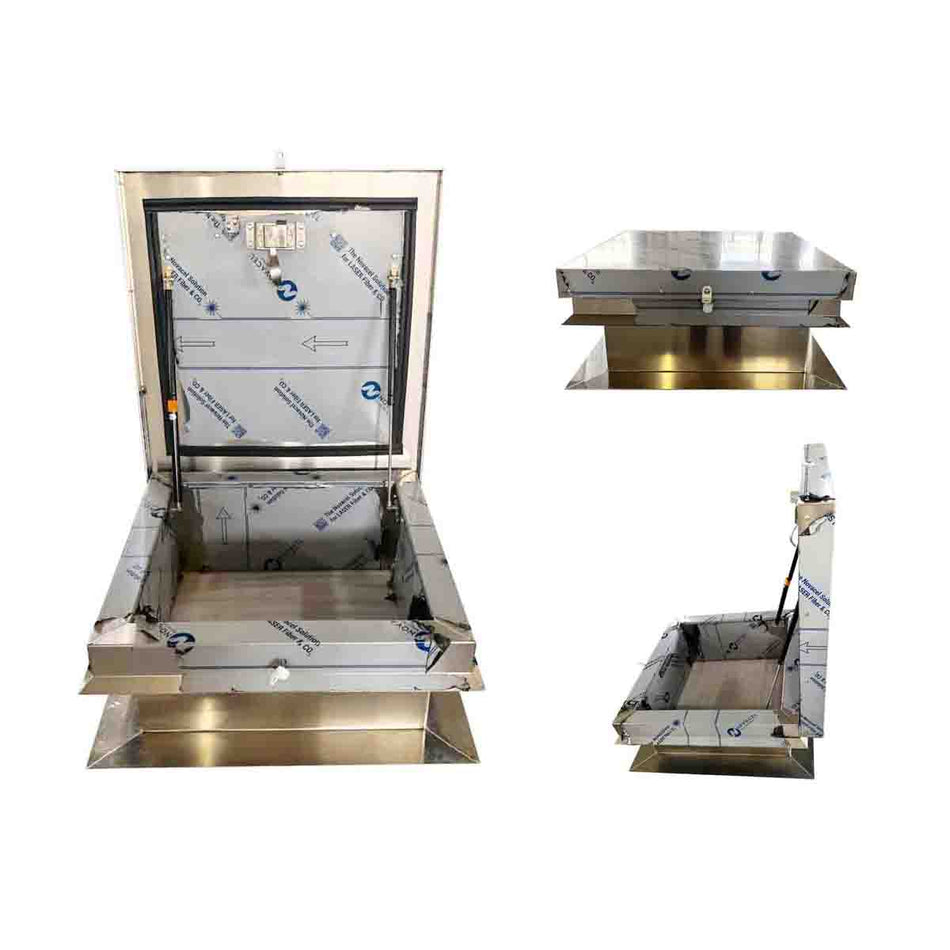 24x24 inch Aluminum Roof Access Hatch | US Stock Fast Shipping - Heavy Duty & Insulated Commercial Grade