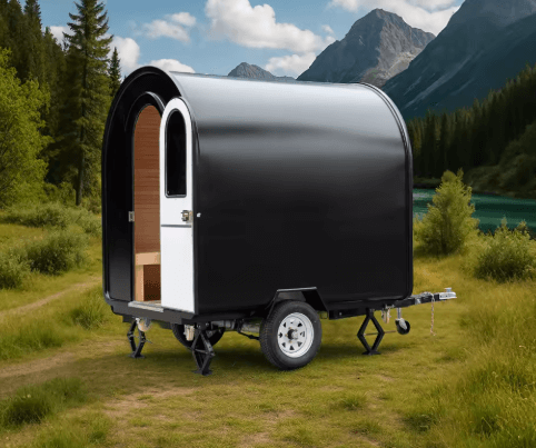 12ft Modern Mobile Steam Sauna Trailer - Outdoor Travel Spa