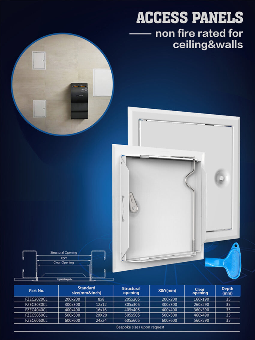 metal lockable access doors custom-color