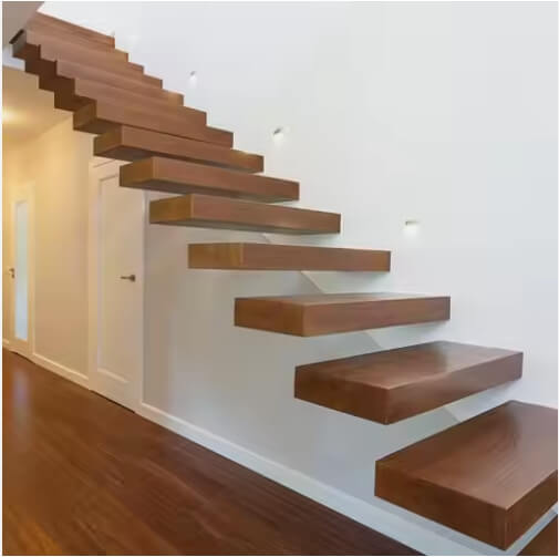 Steel Wooden Floating Stairs